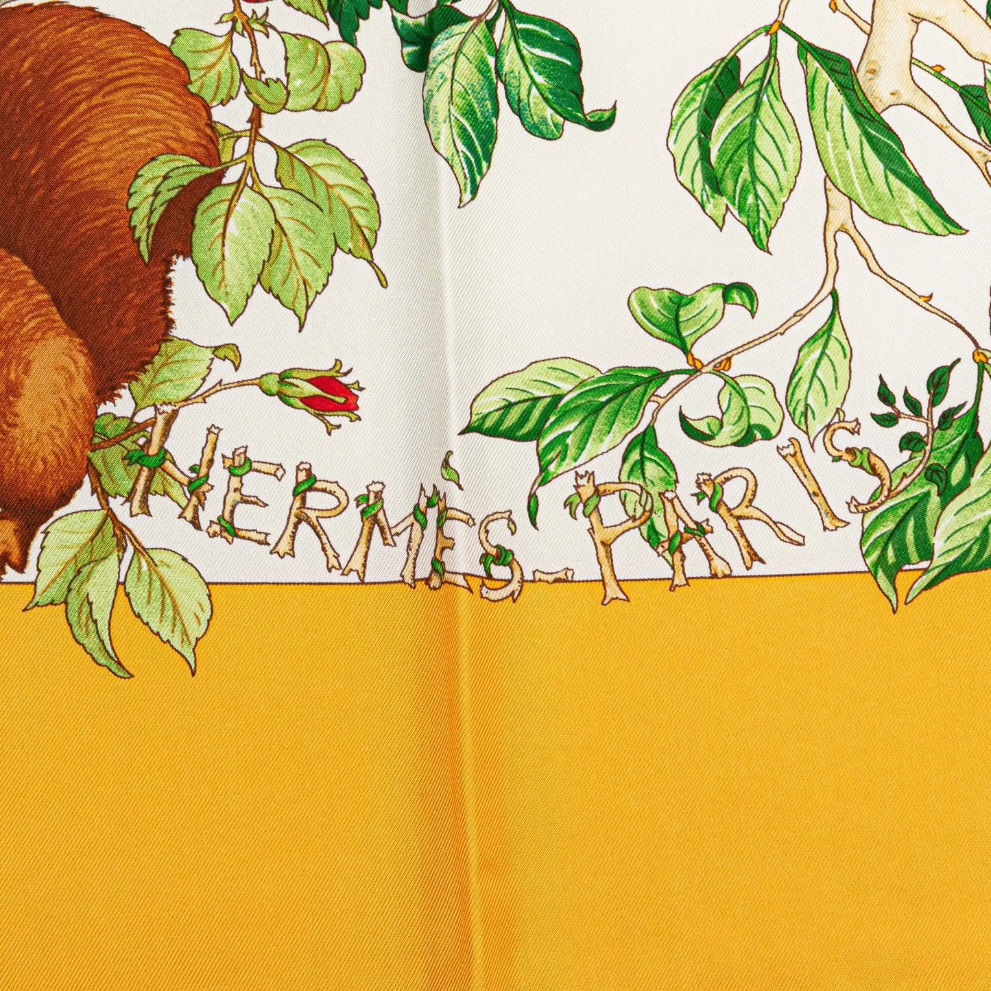 Hermès Au Coeur des Bois Silk Scarf