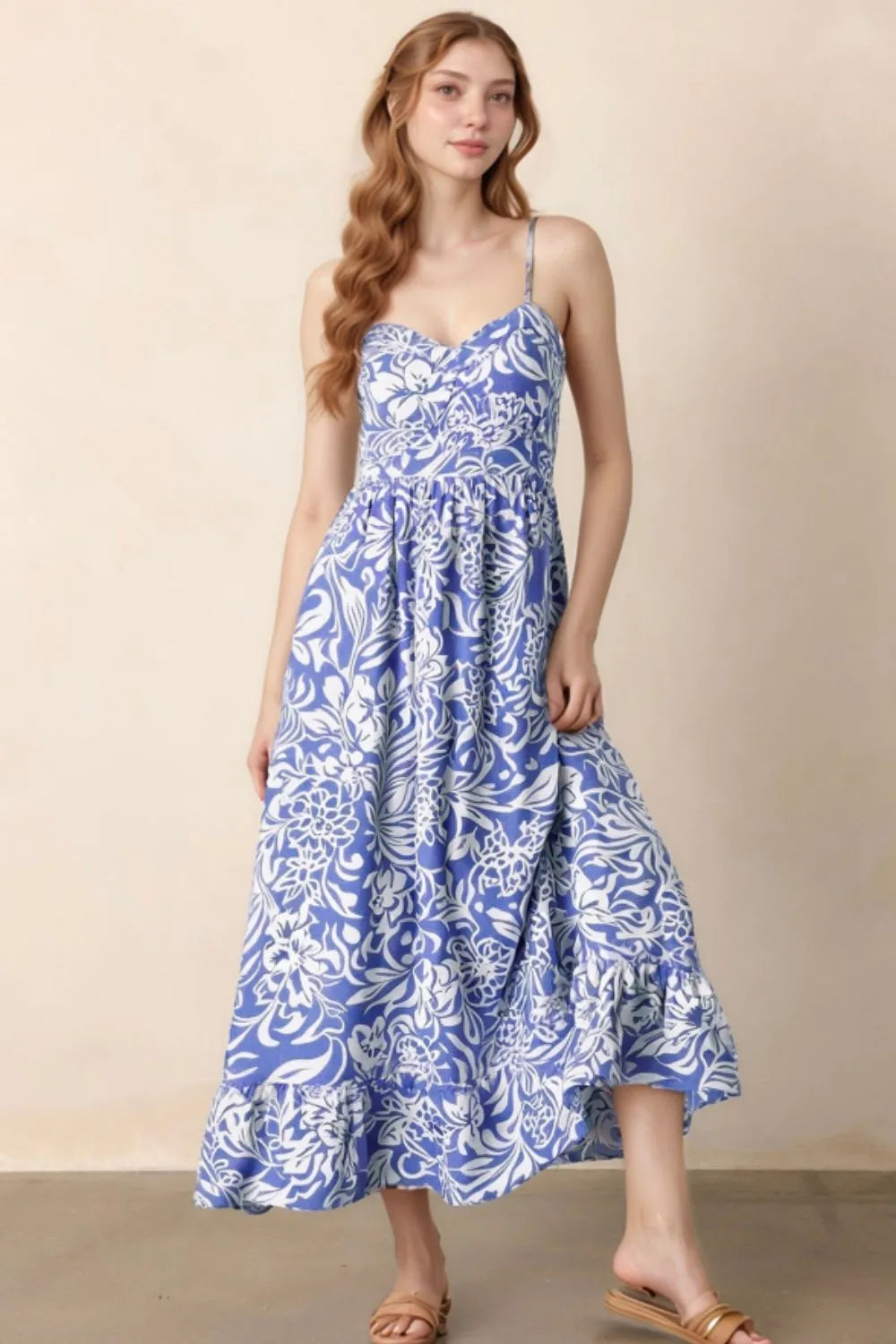 She Wears Glory “Hannah” Floral High Waist Dress - She Wears Glory Beverly Hills