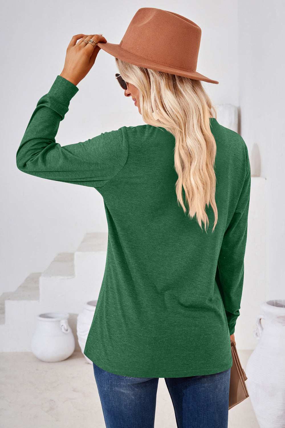 She Wears Glory™ — Called to Grace Buttoned Blouse - She Wears Glory Beverly Hills