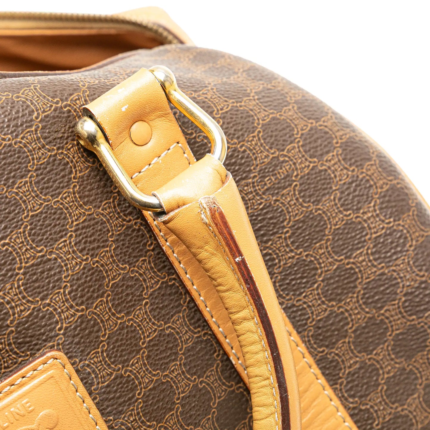 Celine Macadam Coated Canvas Boston Bag