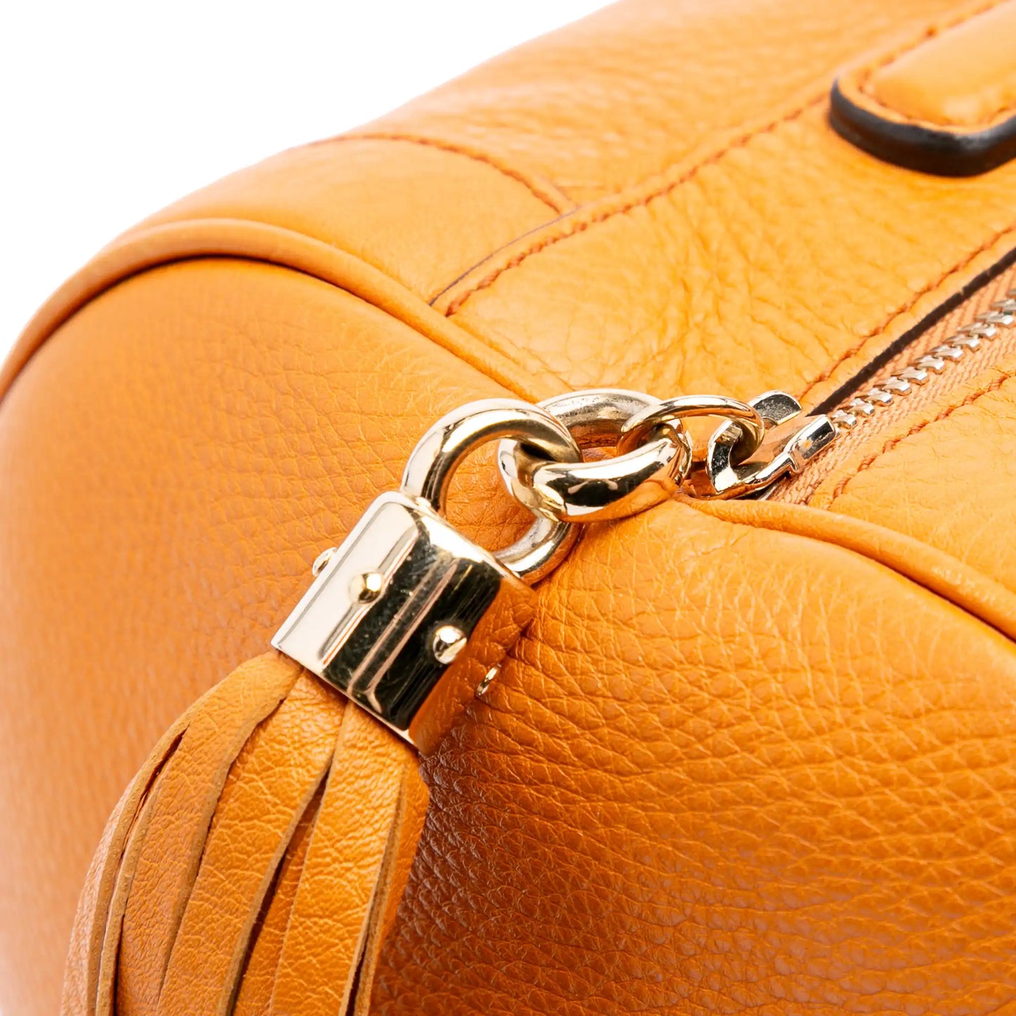 Medium Pebbled Calfskin Soho Boston Bag