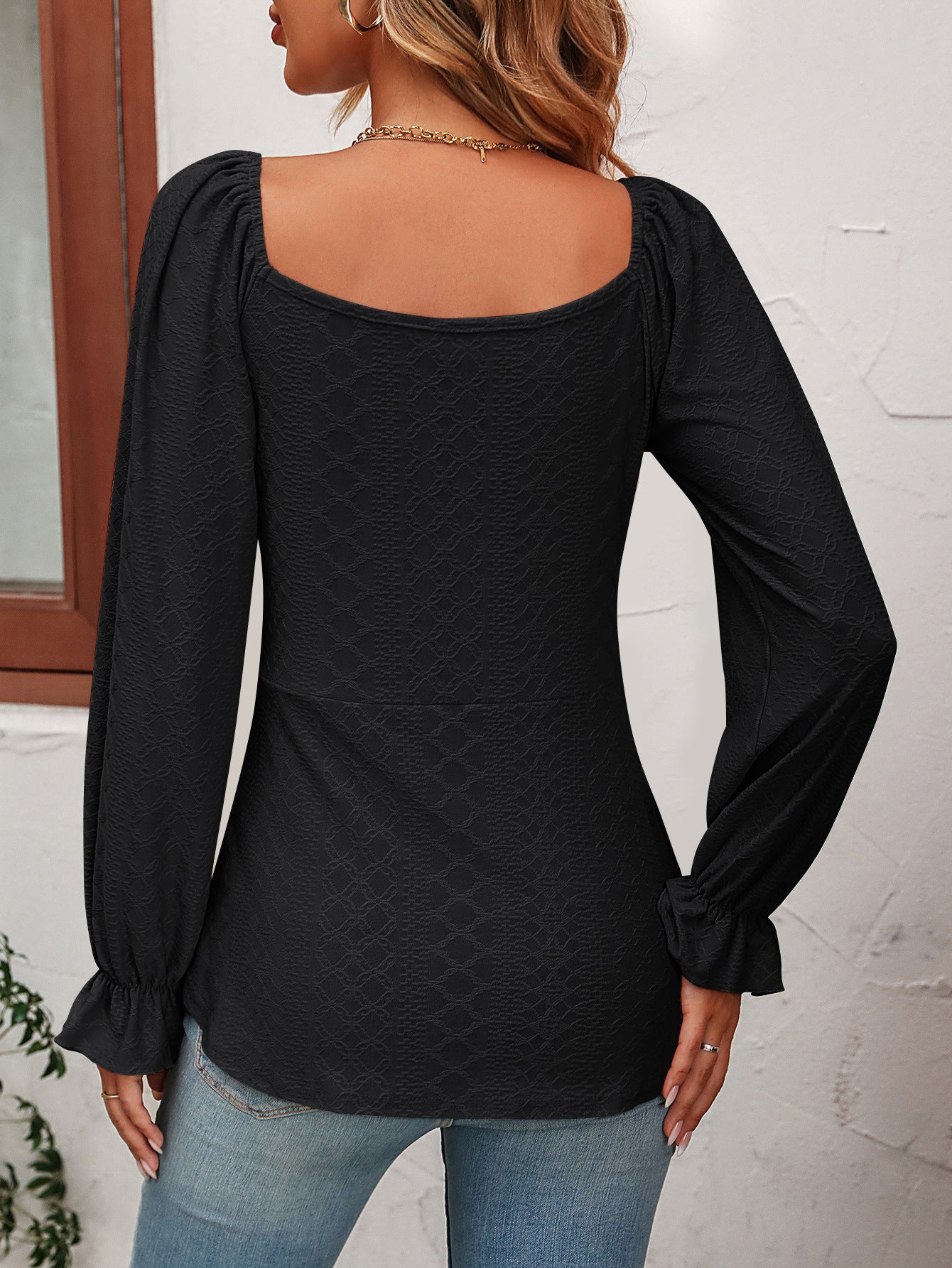 She Wears Glory™ — Mandy Tie-Front Blouse - She Wears Glory Beverly Hills