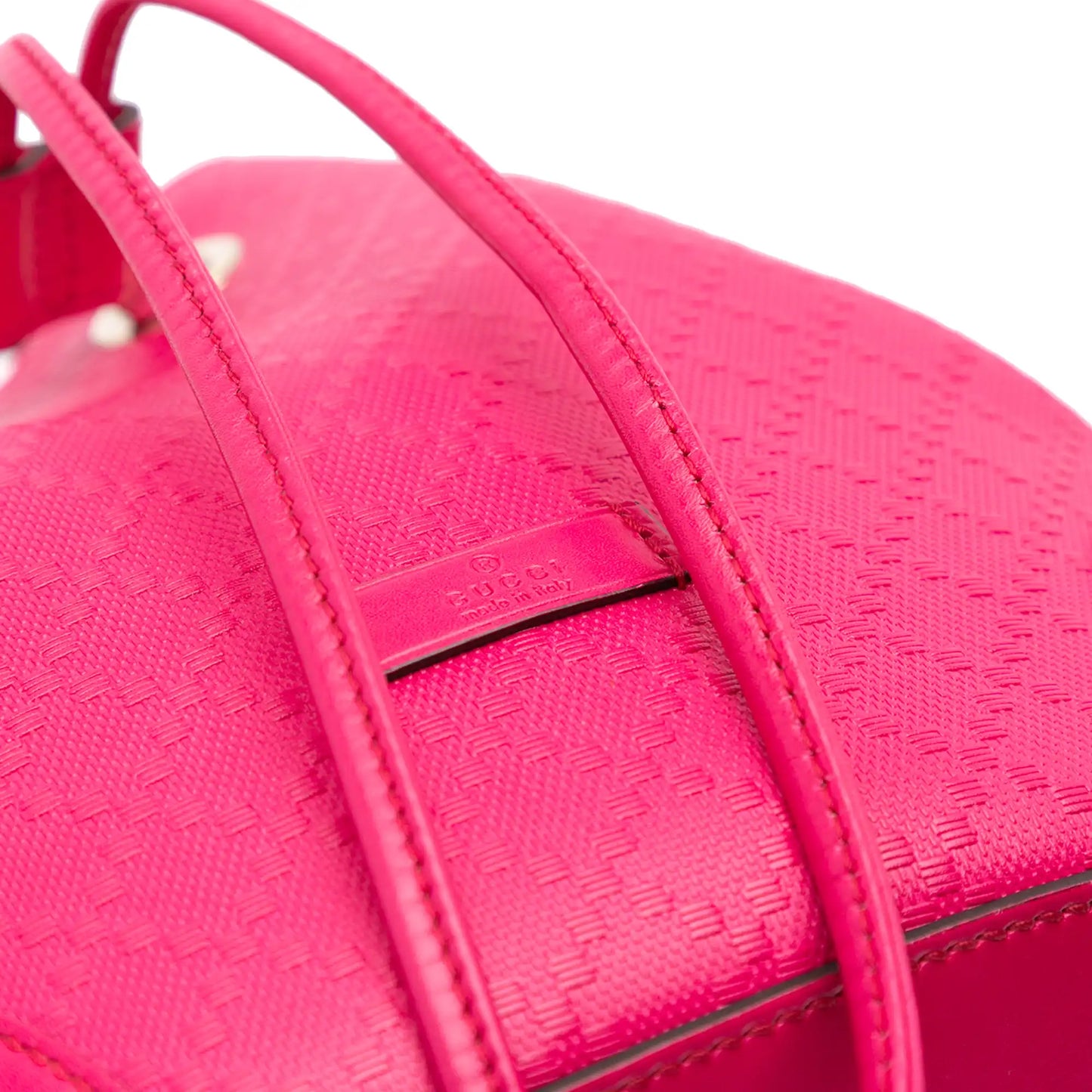 Gucci Diamante Leather Bright Bucket Bag