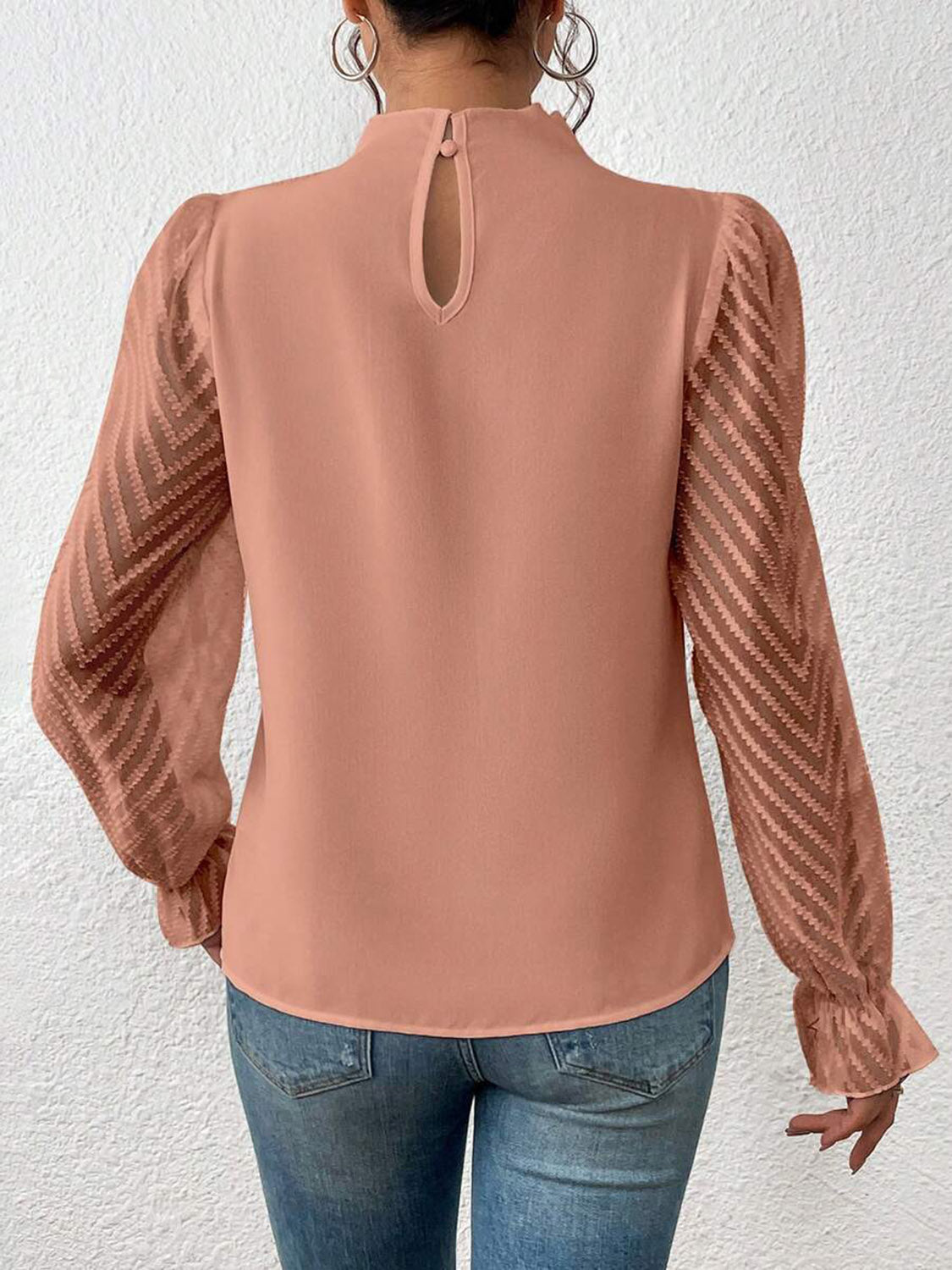 She Wears Glory™ — Crowned in Grace Flounce Sleeve Blouse - She Wears Glory Beverly Hills