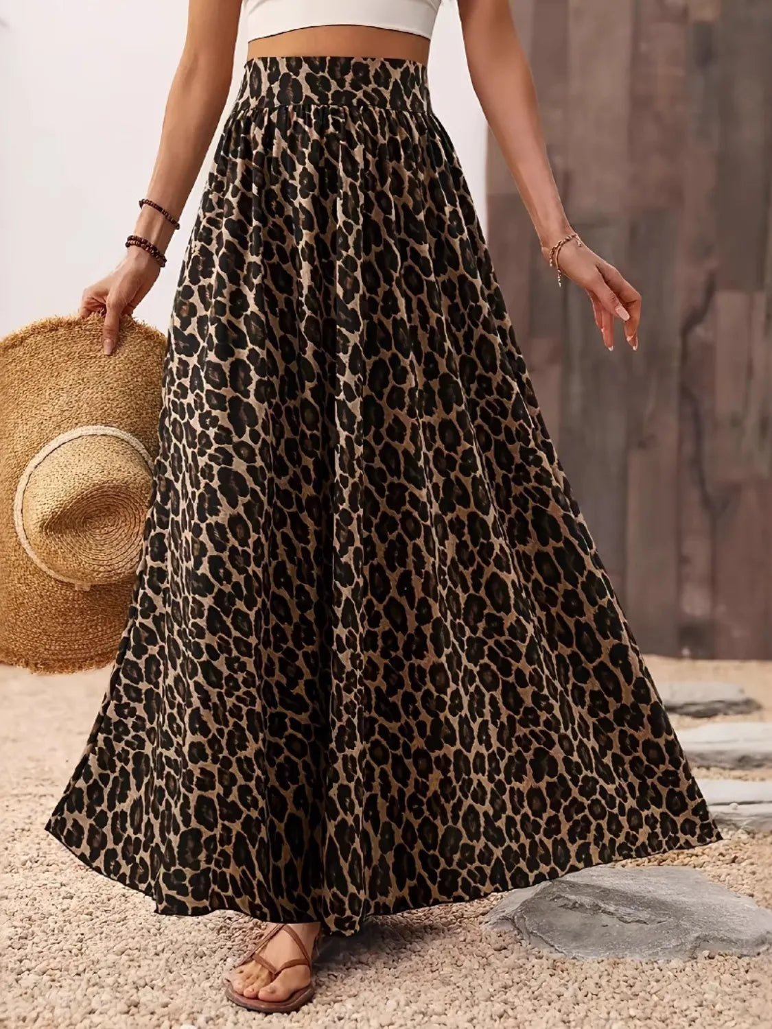 She Wears Glory™ “Courage in Roar” Leopard Maxi Skirt - She Wears Glory Beverly Hills