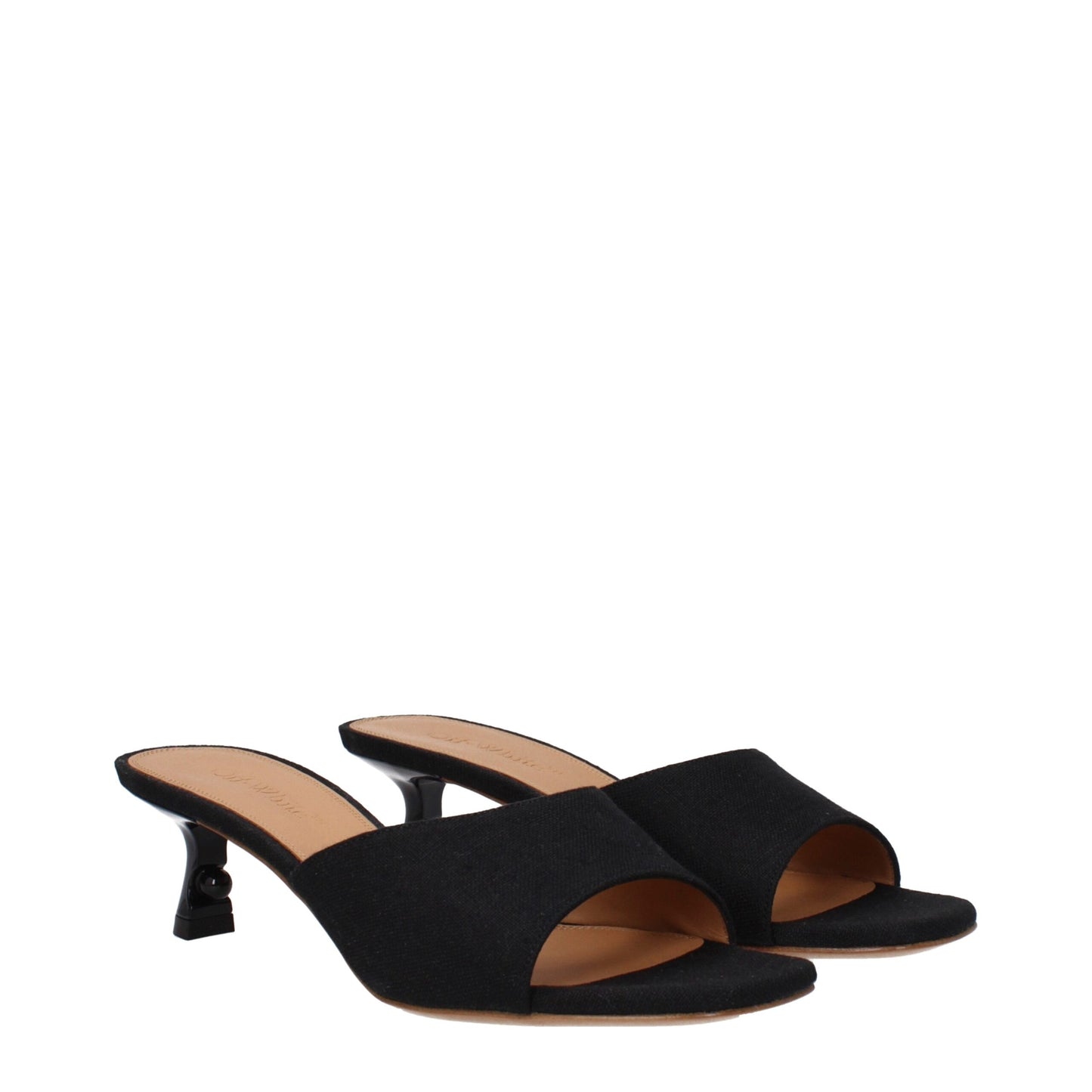 Off-White Black Linen Sandals