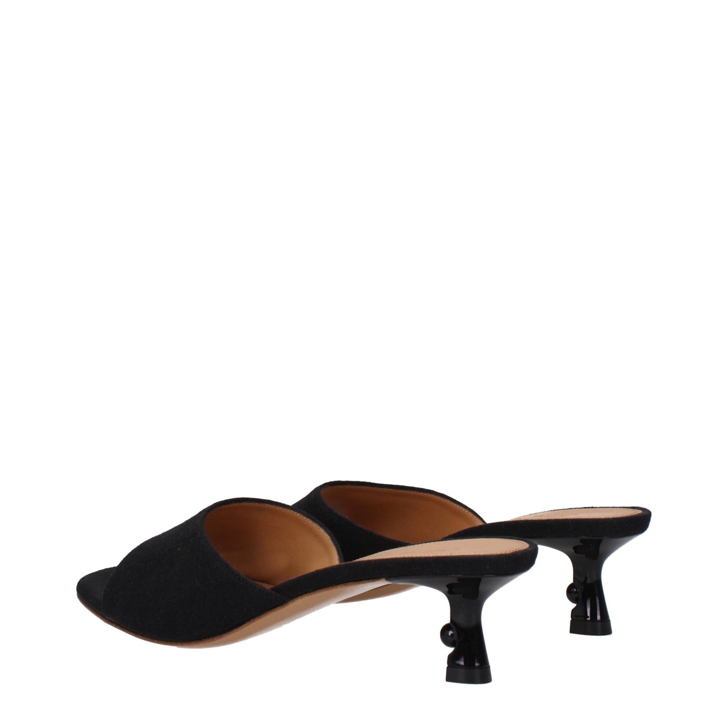 Off-White Black Linen Sandals