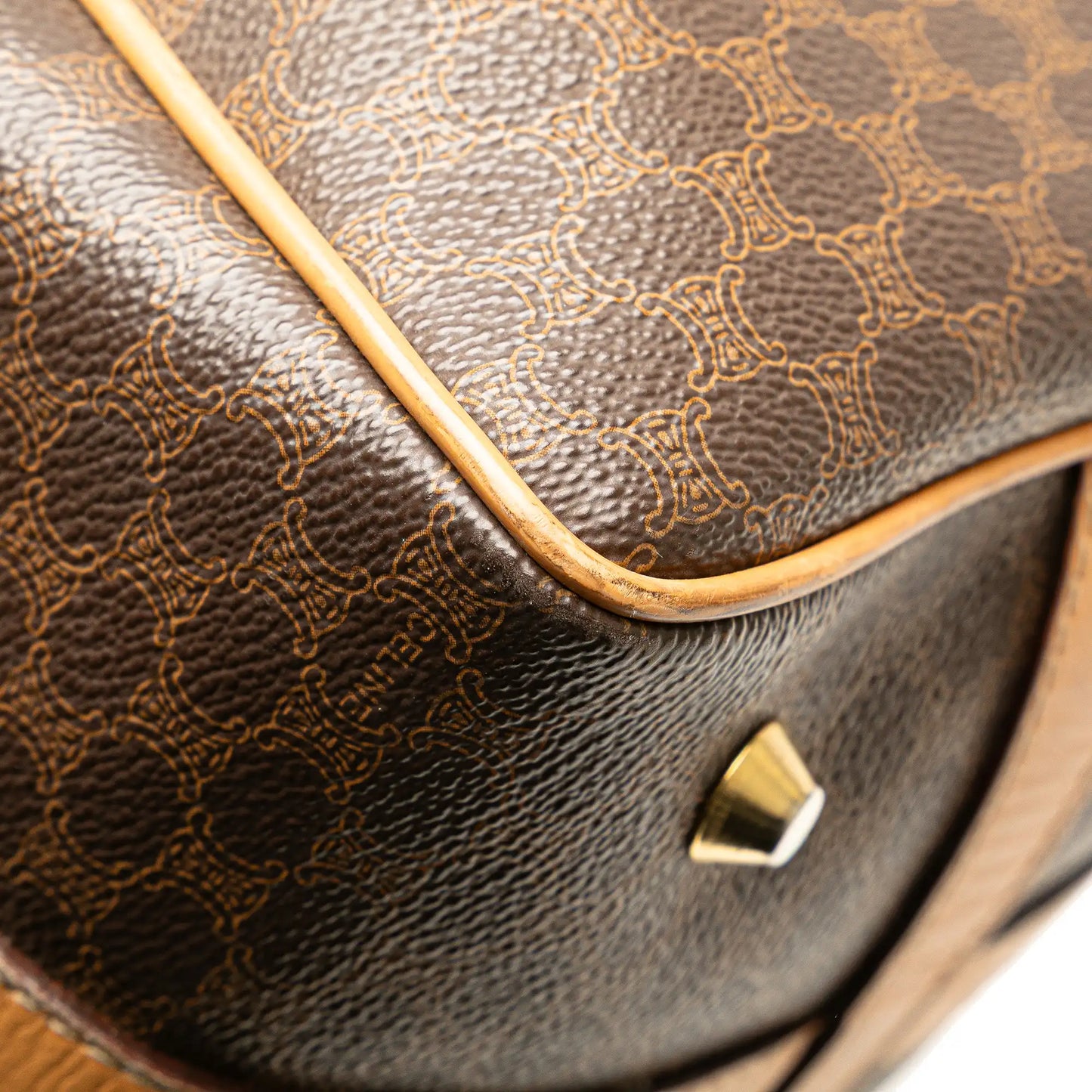 Celine Macadam Coated Canvas Boston Bag