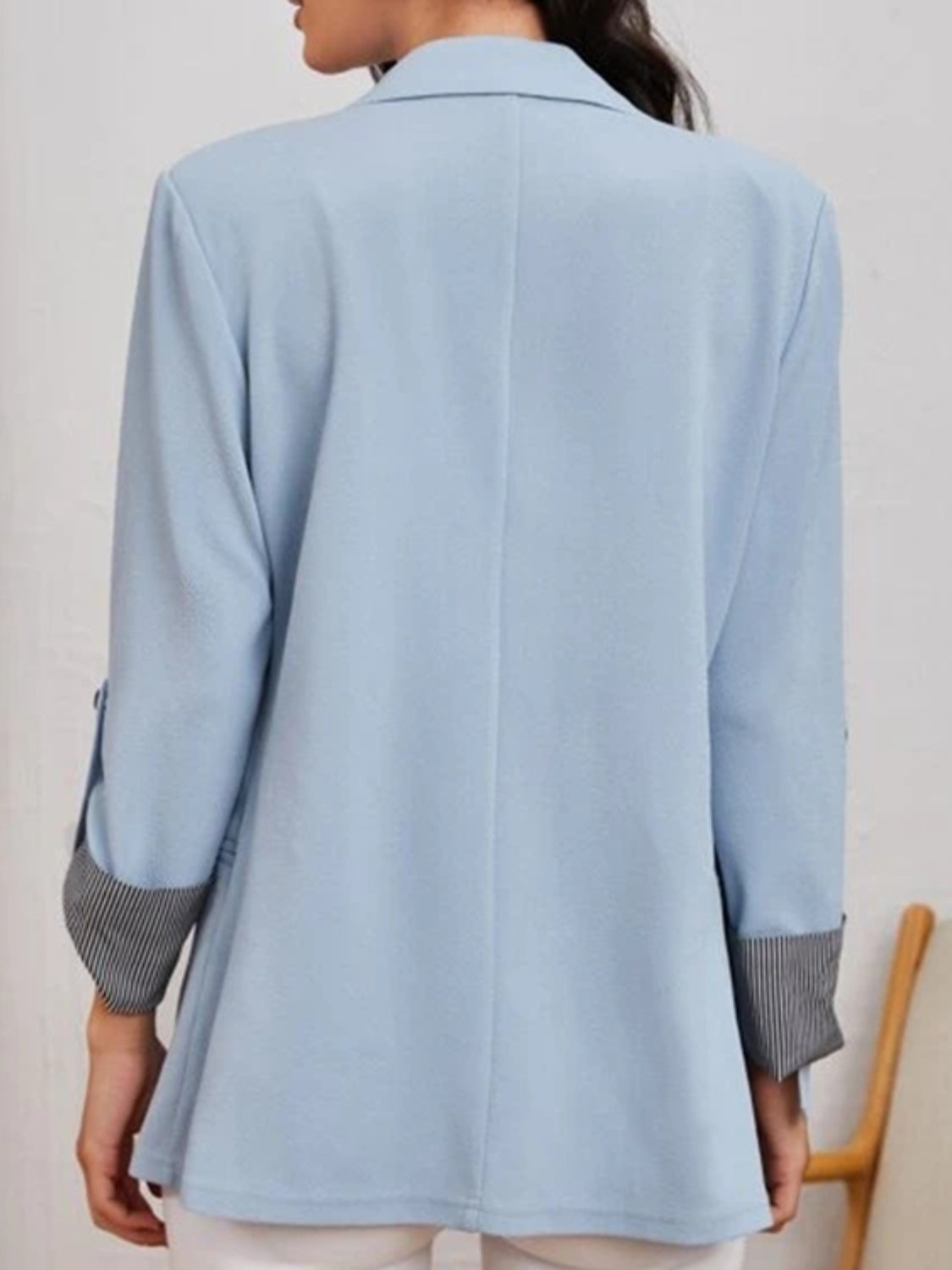 She Wears Glory “Walking in Wisdom” Roll-Tab Sleeve Blazer - She Wears Glory Beverly Hills
