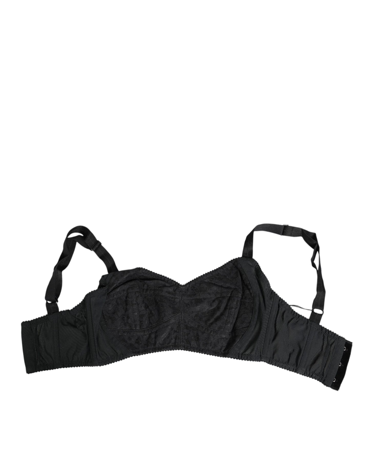 Dolce & Gabbana Black Stretch Nylon Bustier Bra Underwear