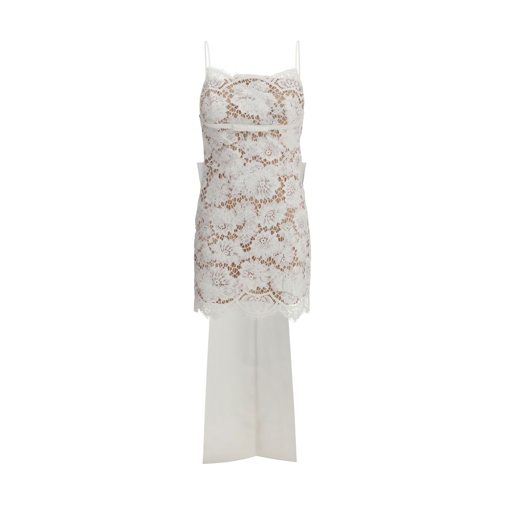 Self-Portrait White Nylon Casual Dress