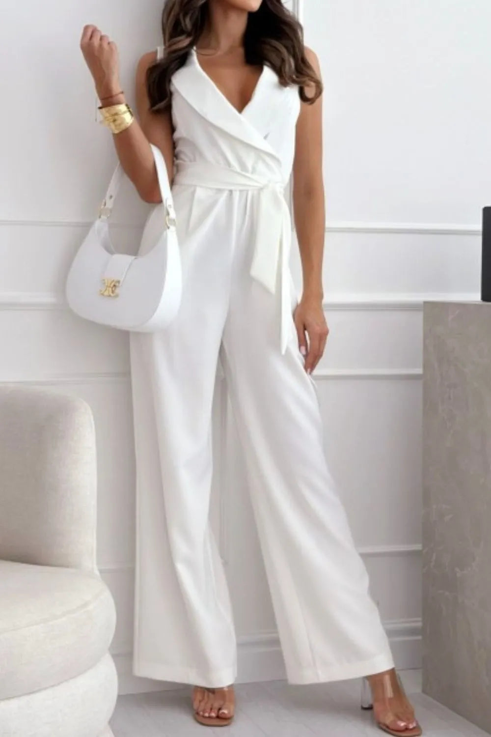 She Wears Glory™ Sleeveless Wide Leg Jumpsuit - She Wears Glory Beverly Hills