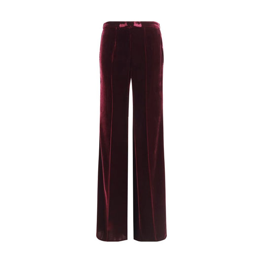Forte_Forte Bordeaux Viscose Flared Pants
