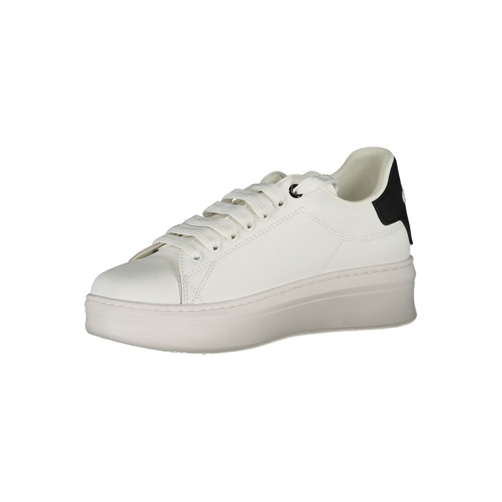Gaelle Paris White Polyethylene Sneaker