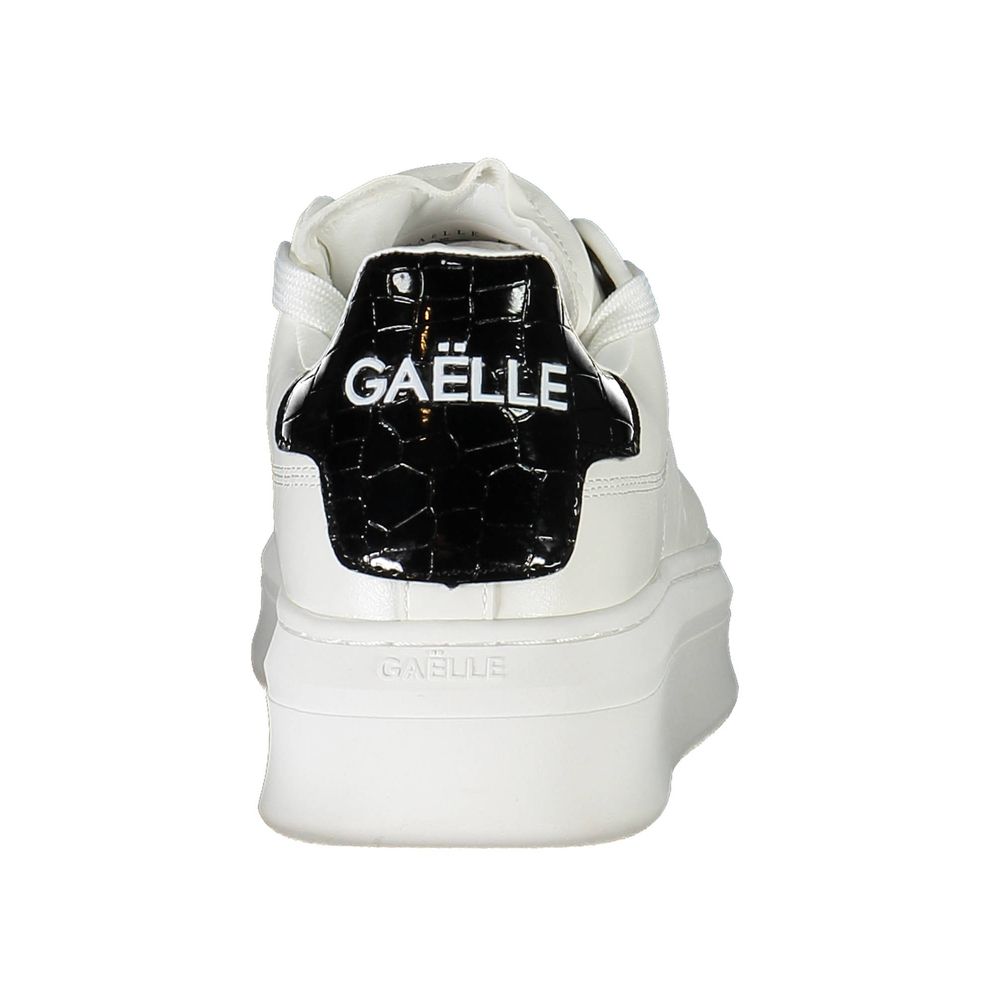 Gaelle Paris White Polyethylene Sneaker