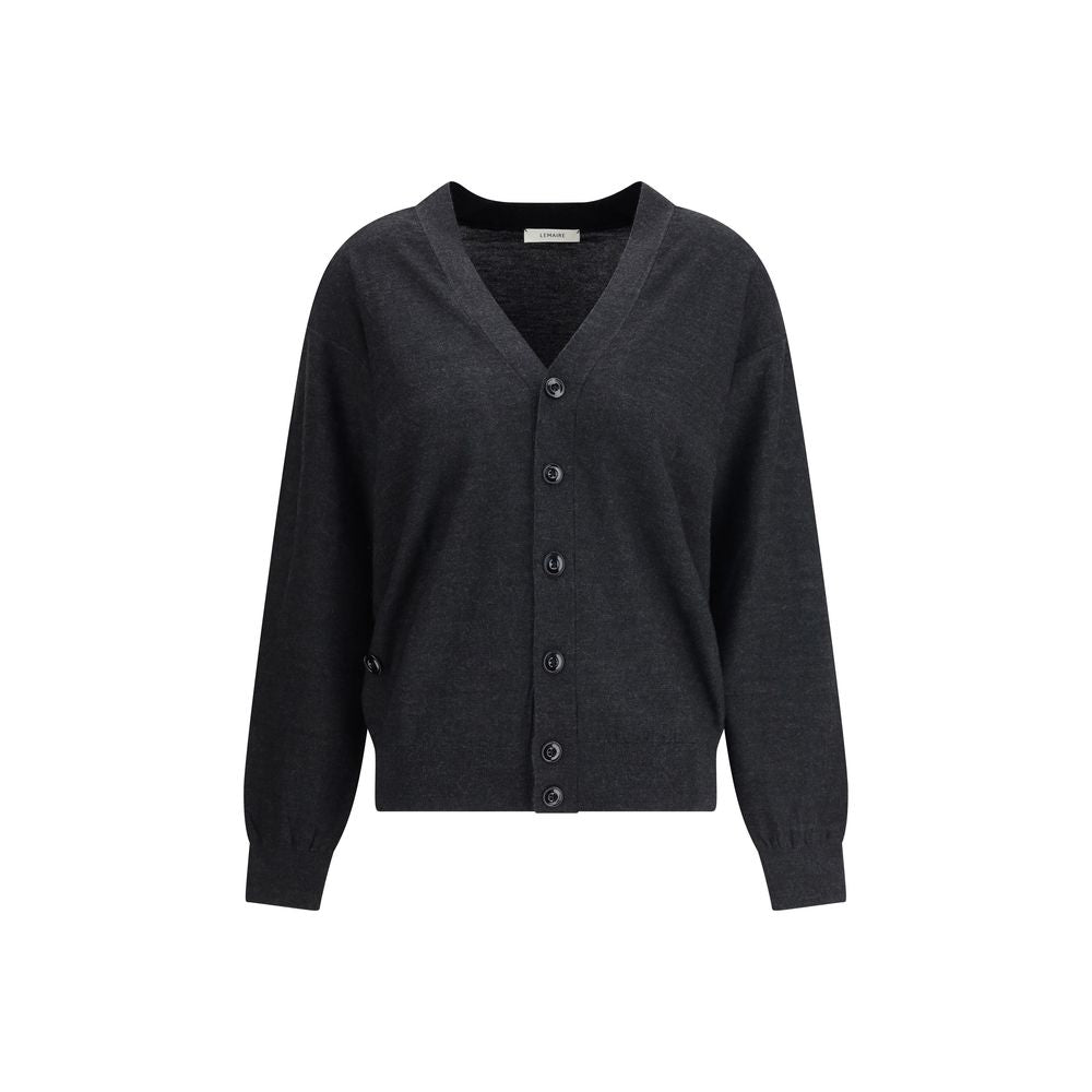Lemaire Gray Merino Wool Cardigan