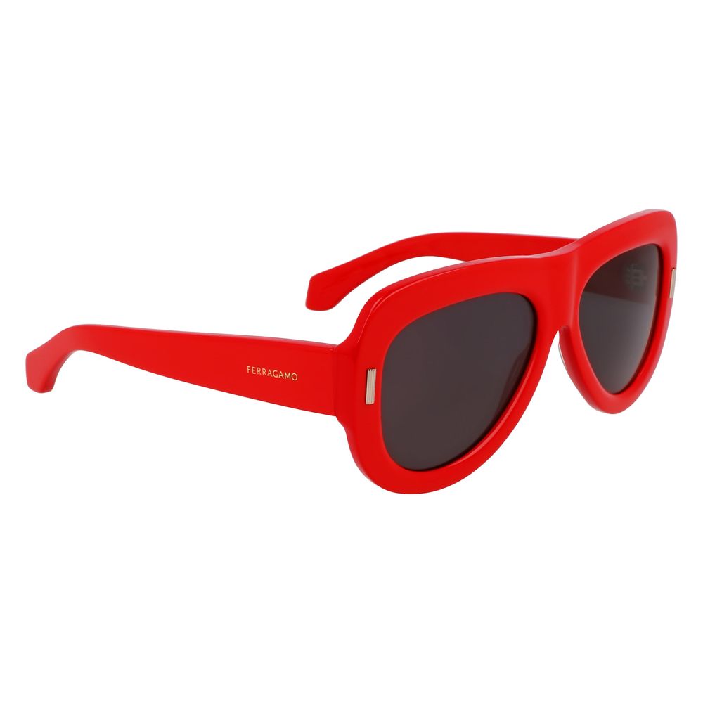 Ferragamo Red Acetate Sunglasses