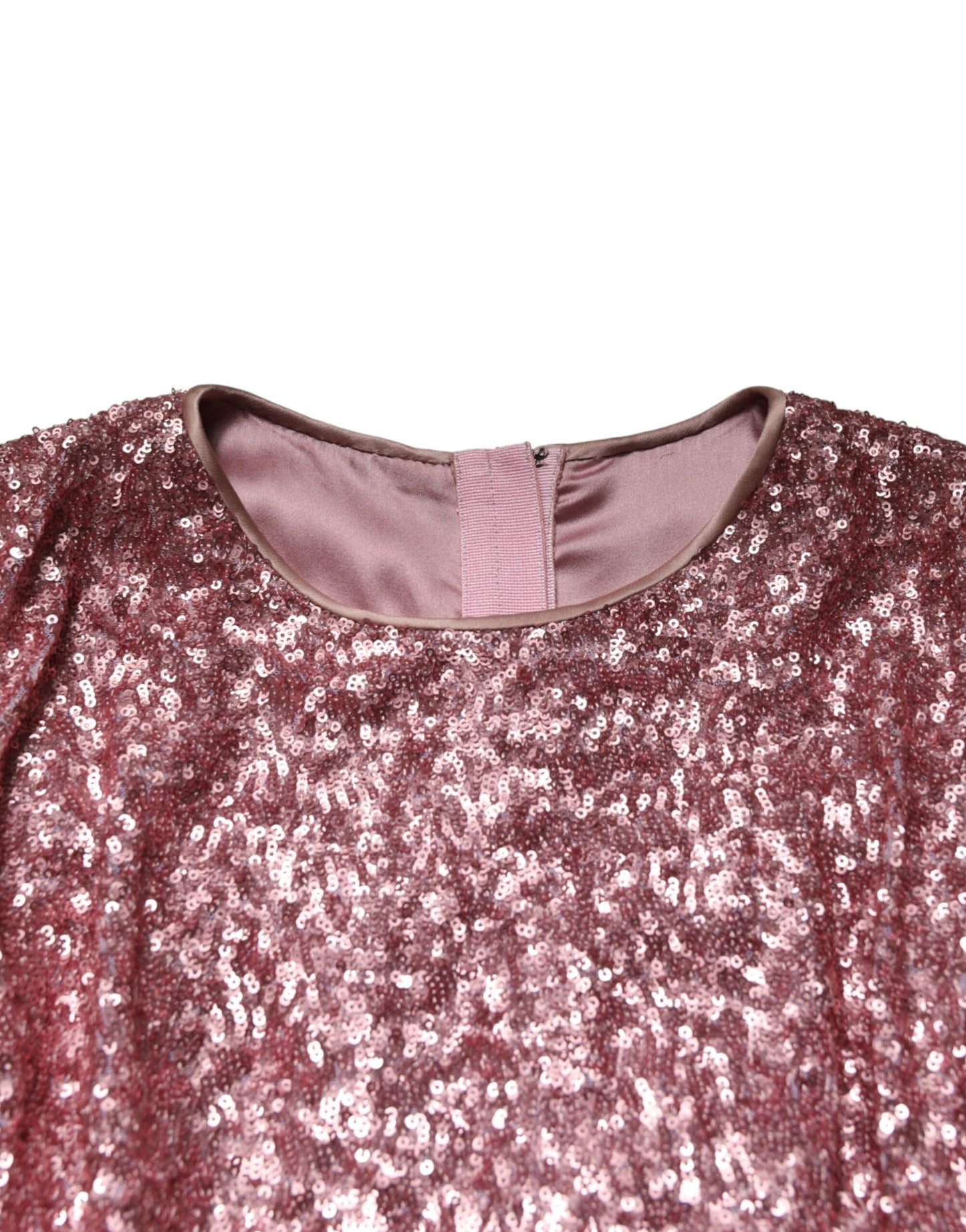 Dolce & Gabbana Pink Sequinned Mermaid Long Gown Dress