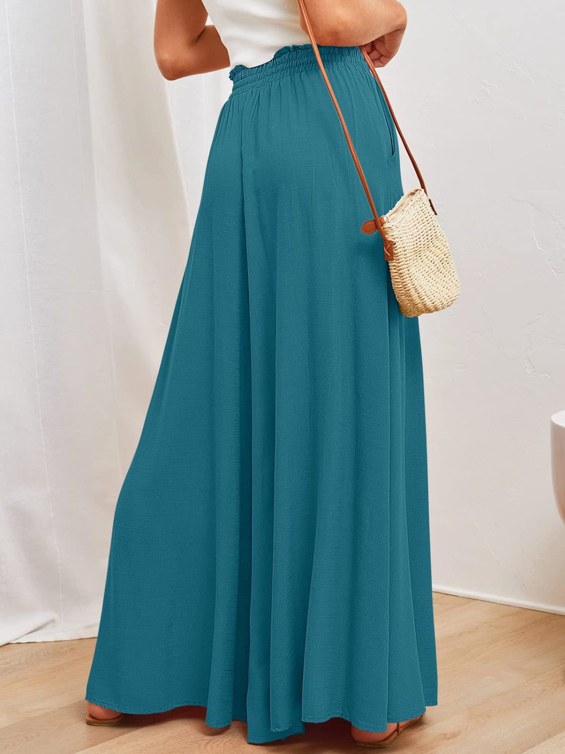 She Wears Glory™ “Grace in Motion” Wide Leg Pants with Pockets - She Wears Glory Beverly Hills