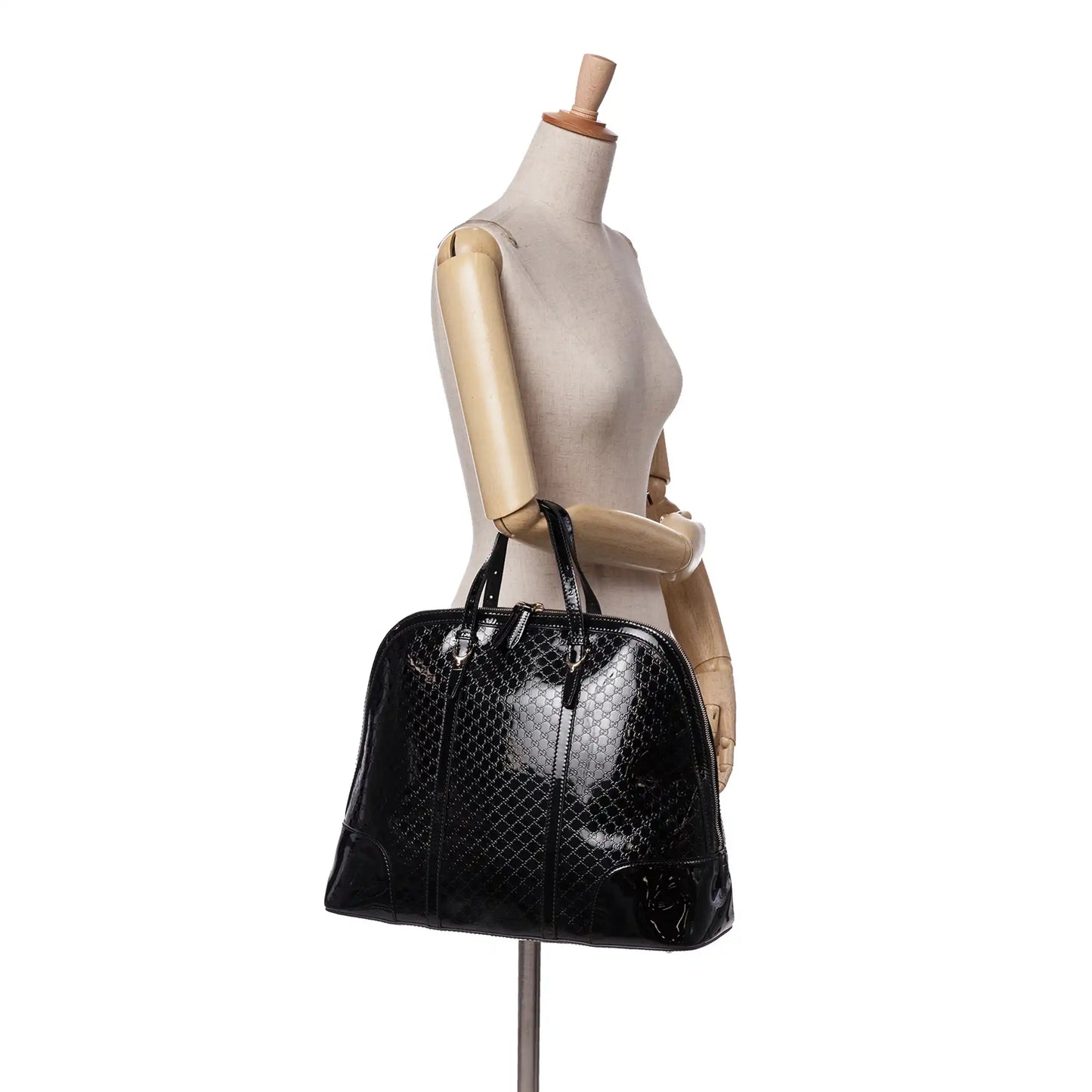 Gucci Large Microguccissima Patent Nice Dome Top Handle Bag