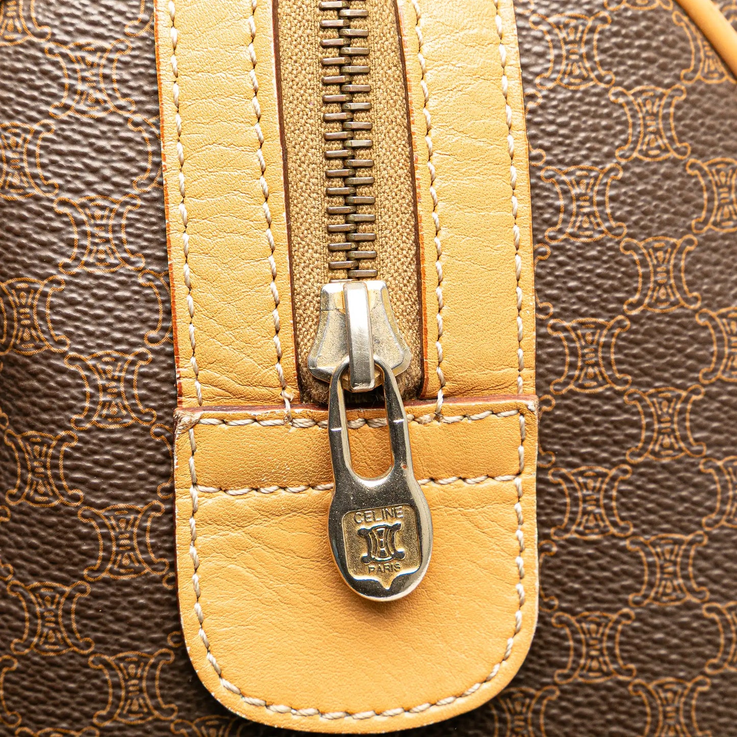 Celine Macadam Coated Canvas Boston Bag