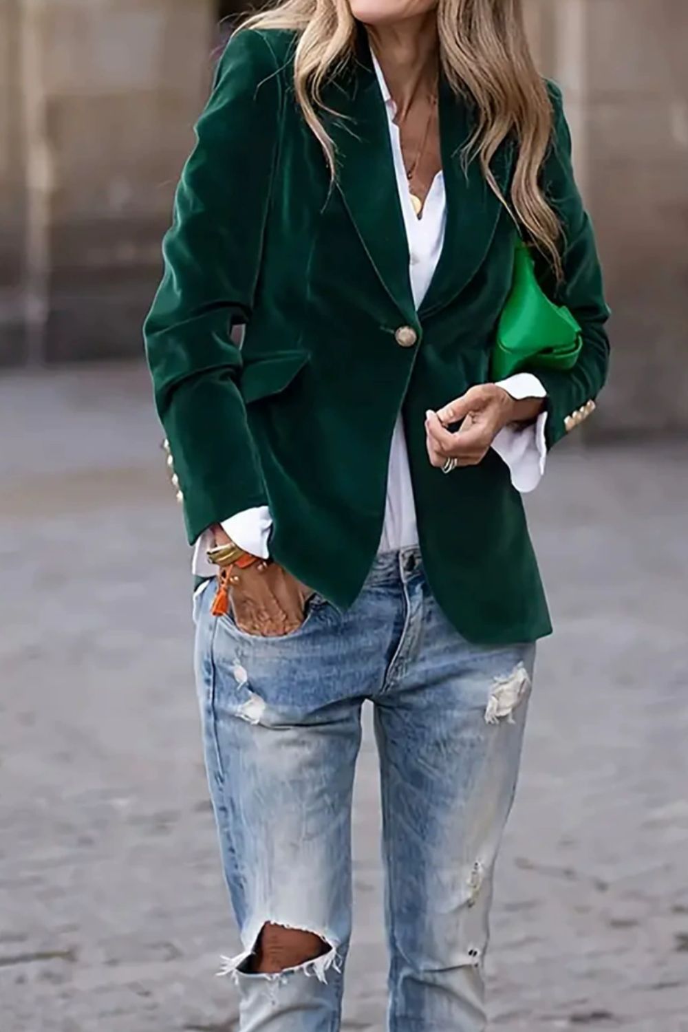 She Wears Glory “Clothed in Confidence” One-Button Lapel Blazer - She Wears Glory Beverly Hills