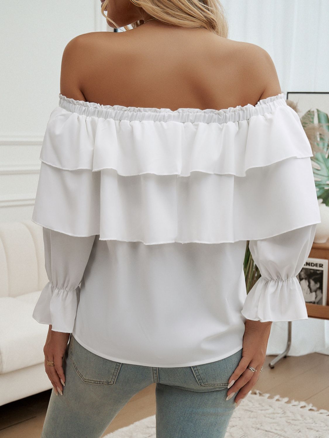 She Wears Glory™ — Redeemed Radiance Off-Shoulder Blouse - She Wears Glory Beverly Hills