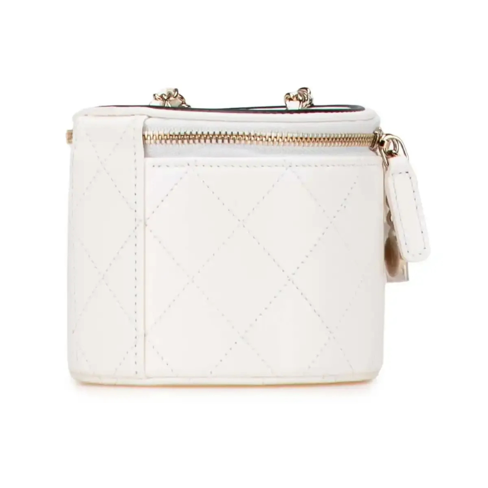 Chanel Quilted Lambskin Leather Chain and Charm Vanity Case