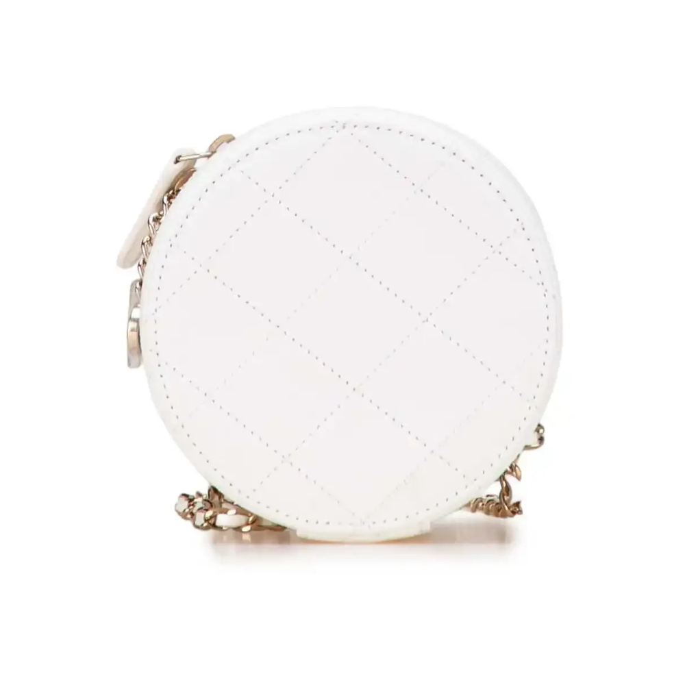 Chanel Quilted Lambskin Leather Chain and Charm Vanity Case