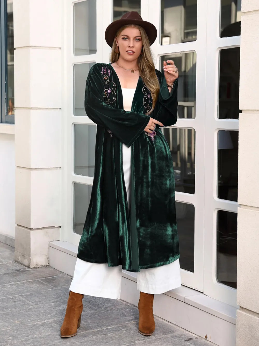 She Wears Glory™ Covered in Grace Plus Size Printed Cardigan - She Wears Glory Beverly Hills