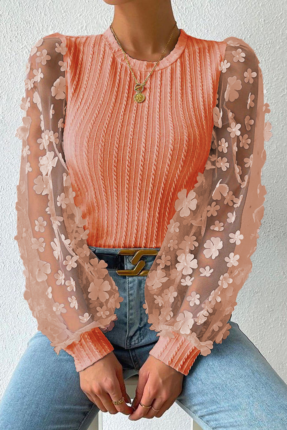 She Wears Glory™ — Woven in Worth Appliqué Blouse - She Wears Glory Beverly Hills