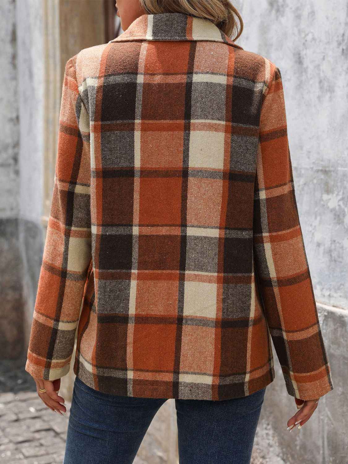 She Wears Glory “Crowned in Order” Plaid Button-Down Blazer - She Wears Glory Beverly Hills