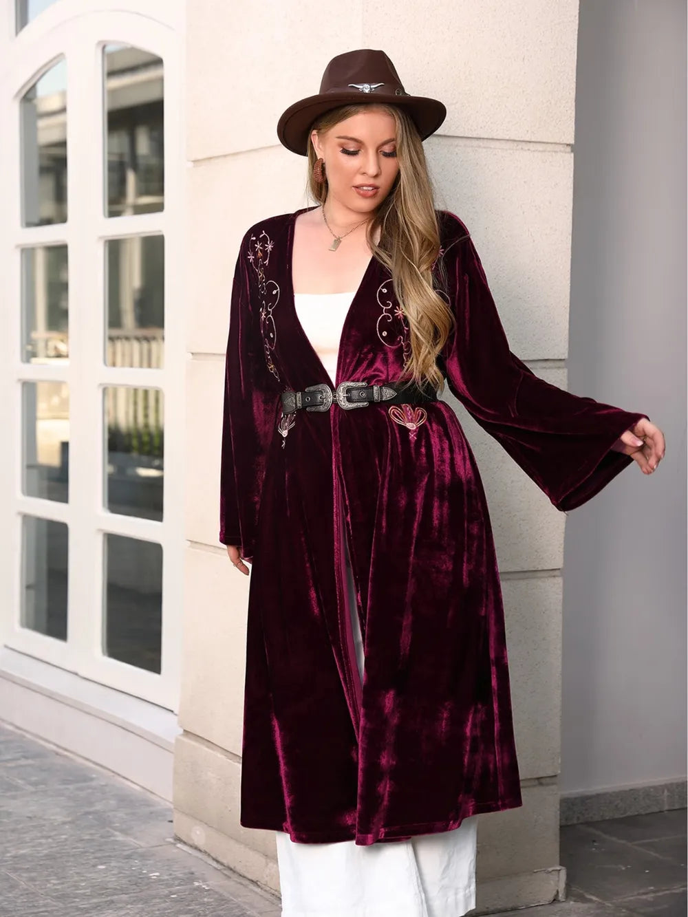 She Wears Glory™ Covered in Grace Plus Size Printed Cardigan - She Wears Glory Beverly Hills
