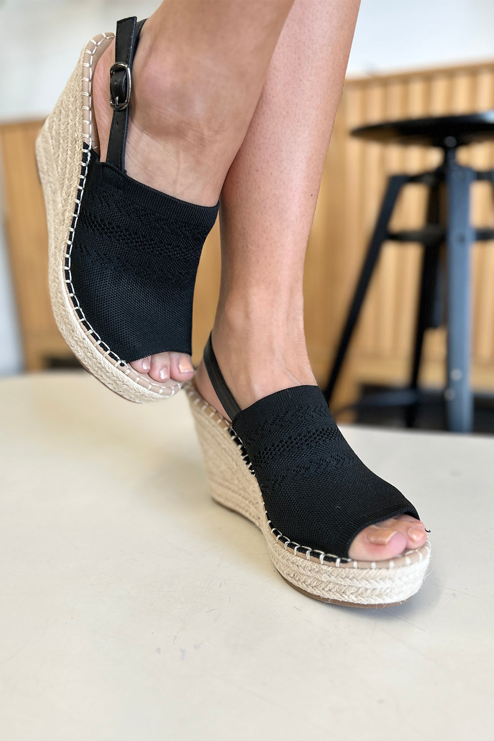 She Wears Glory™ — Esther’s Elevation Peep Toe High Heel Sandals - She Wears Glory Beverly Hills