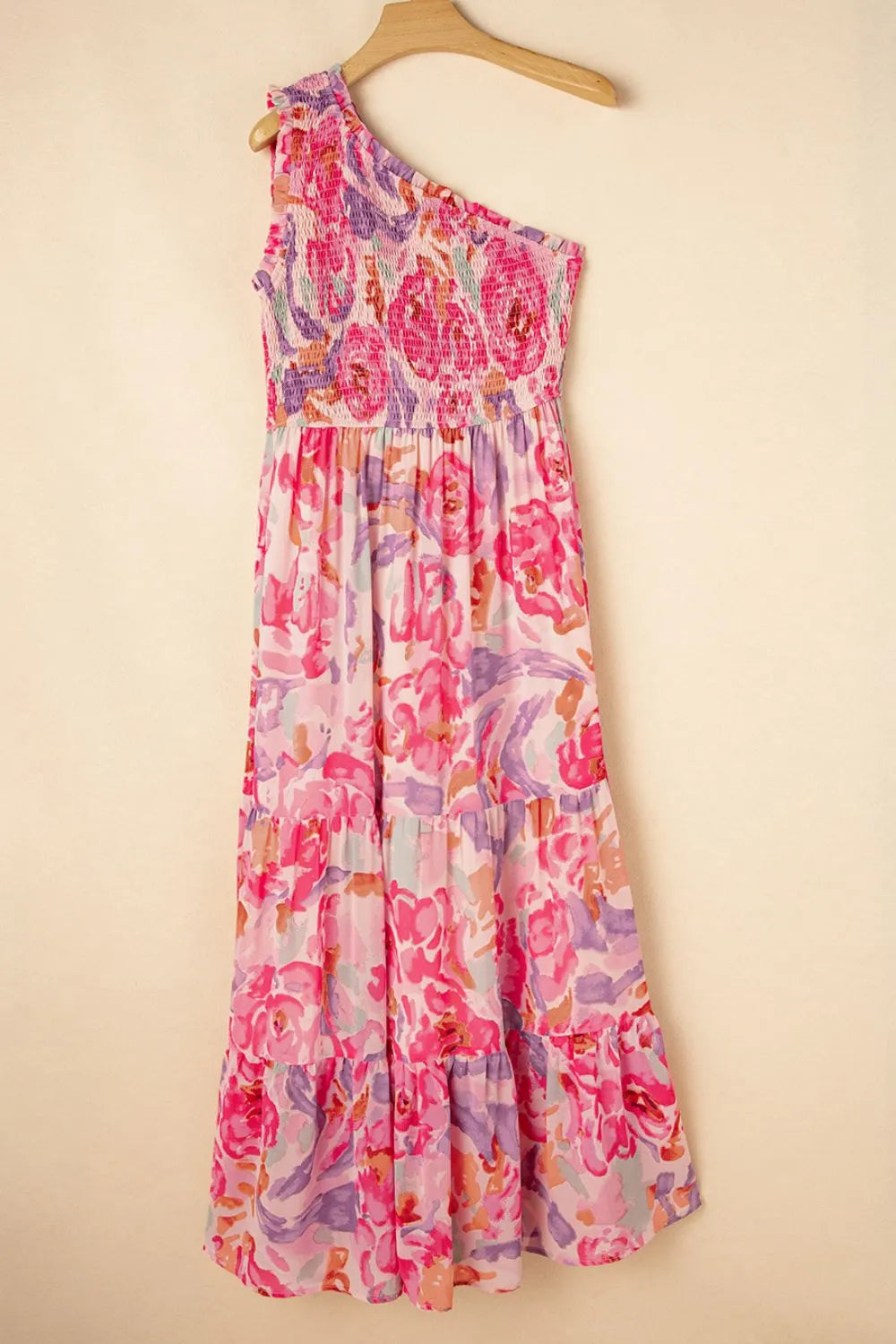 She Wears Glory “Heaven’s Embrace” One-Shoulder Floral Maxi Dress - She Wears Glory Beverly Hills