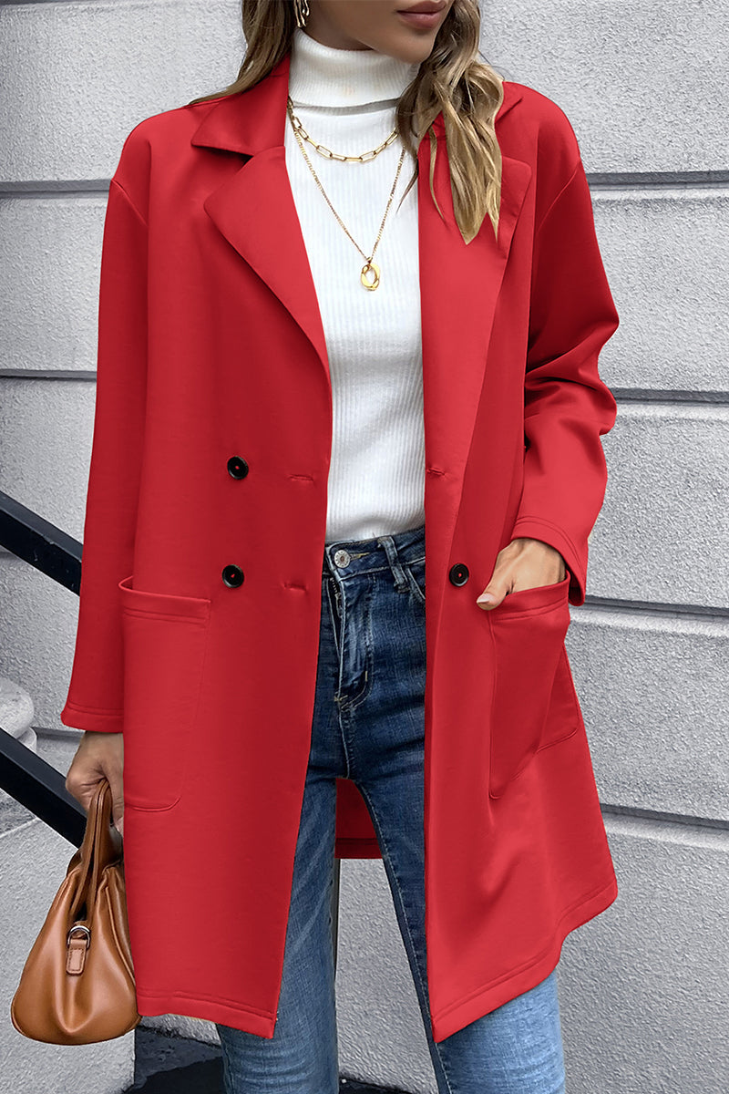 She Wears Glory “Seated in Authority” Double-Breasted Lapel Blazer - She Wears Glory Beverly Hills