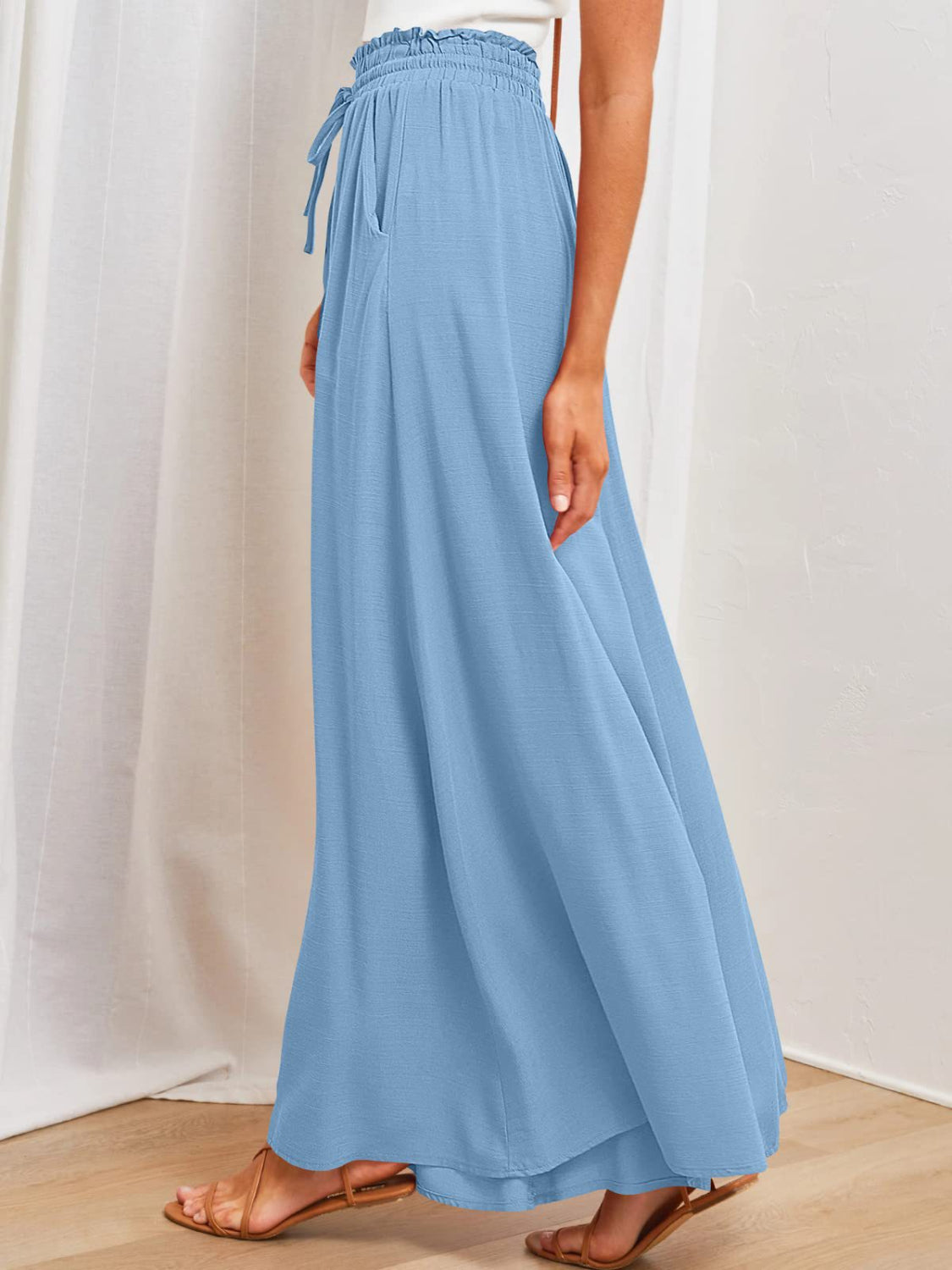 She Wears Glory™ “Grace in Motion” Wide Leg Pants with Pockets - She Wears Glory Beverly Hills