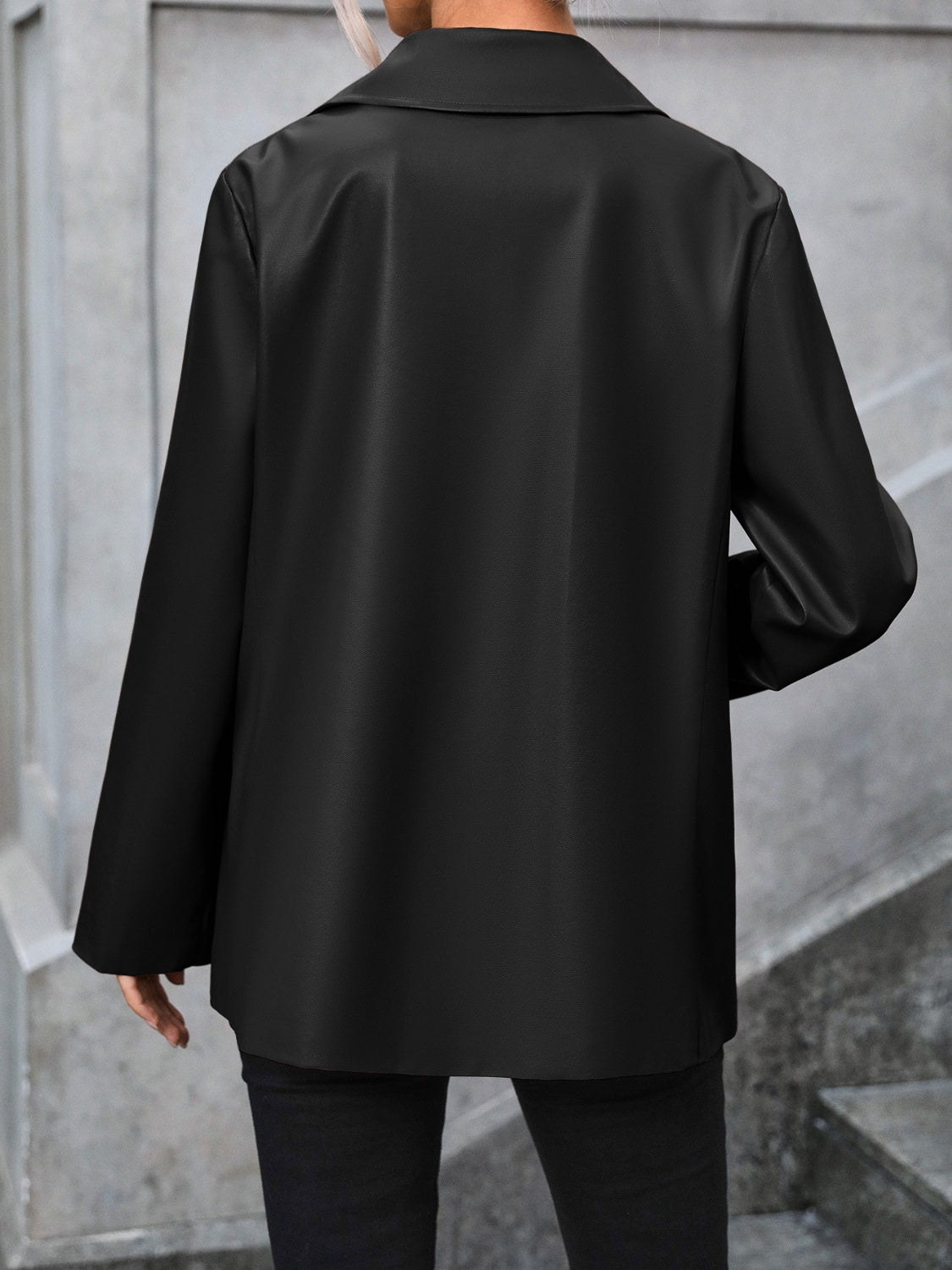 She Wears Glory “Covered in Calling” Collared Pocketed Button-Up Blazer - She Wears Glory Beverly Hills