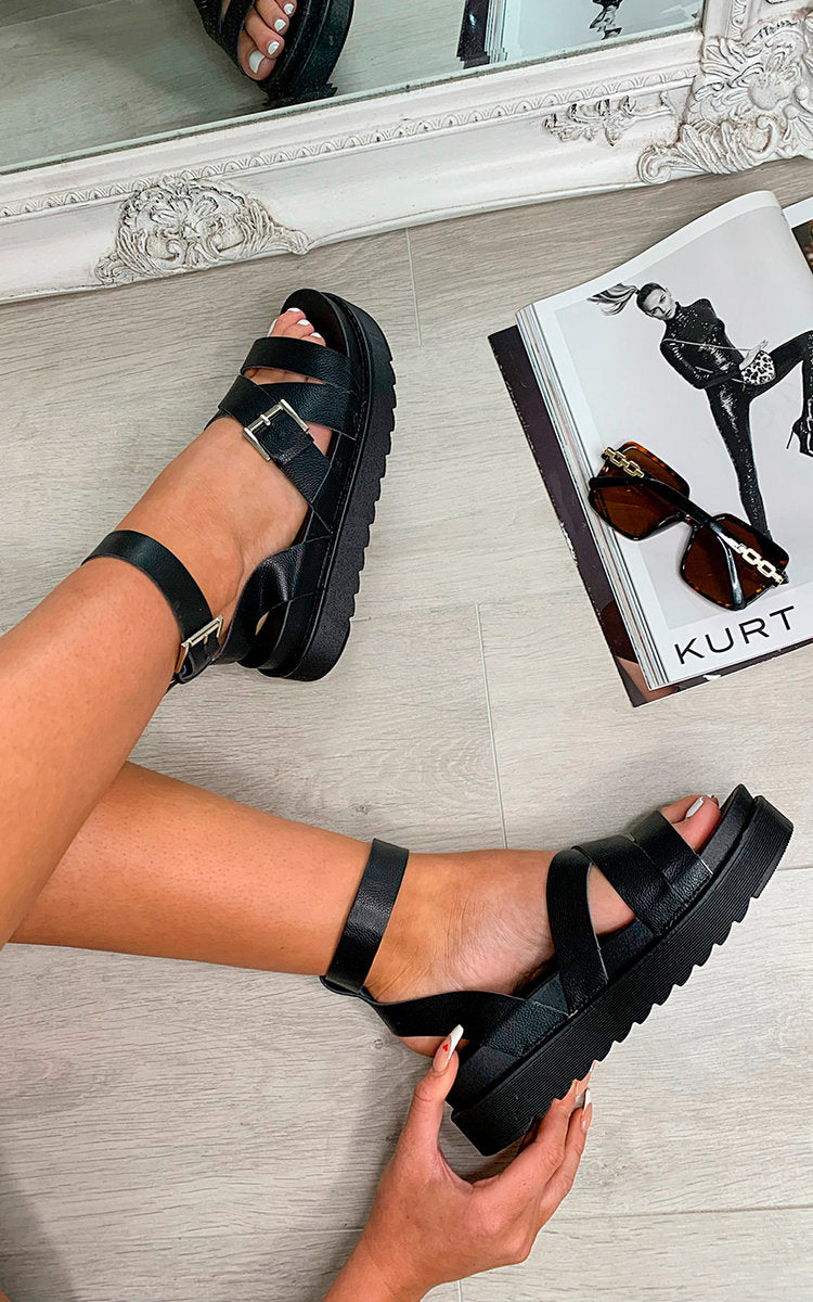 She Wears Glory™ Leather Chunky Platform Sandals