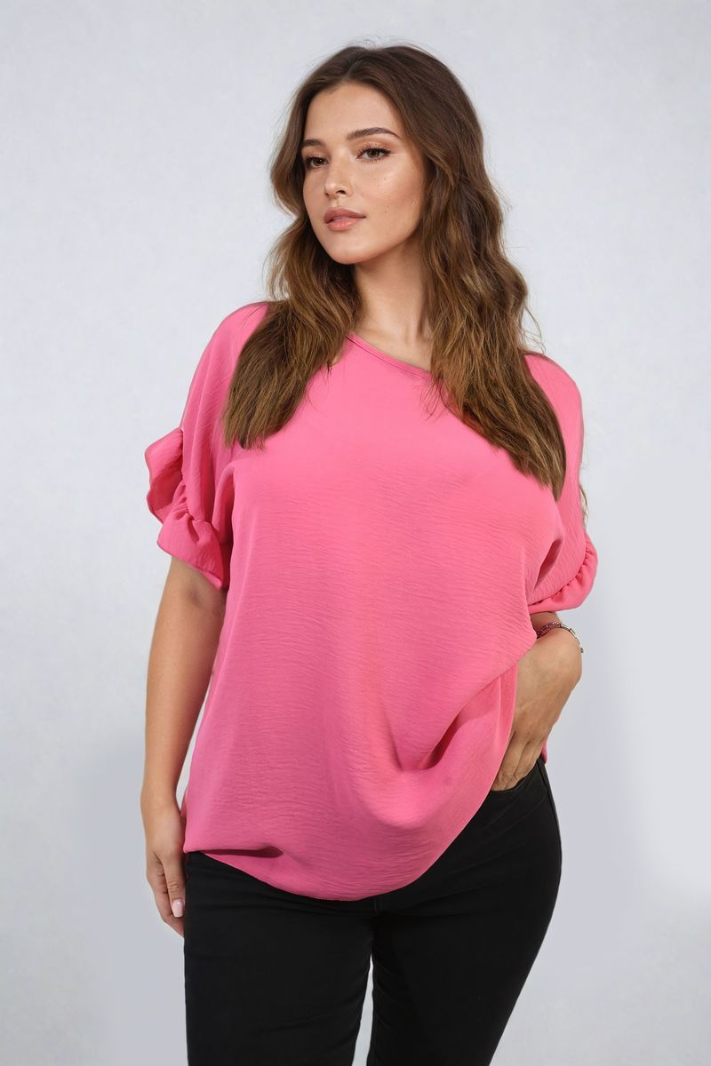 She Wears Glory™ Frill Sleeve Top