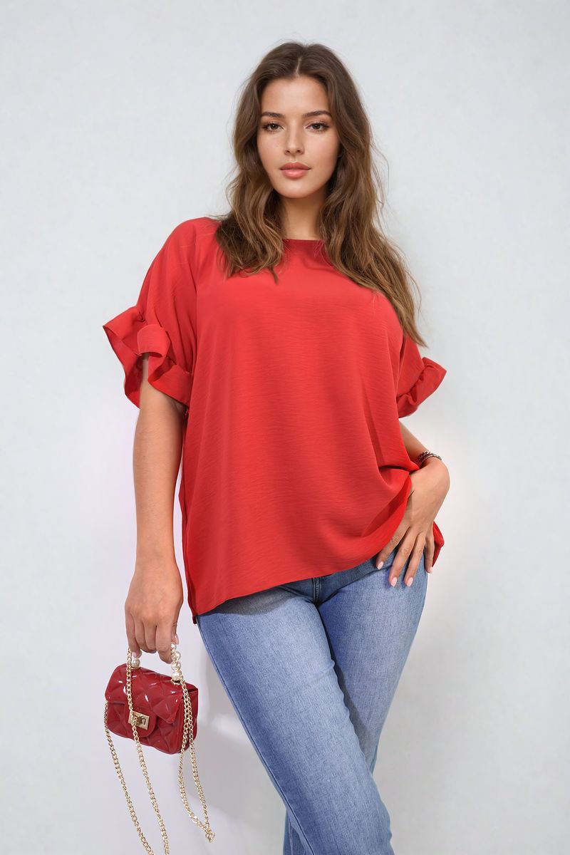 She Wears Glory™ Frill Sleeve Top