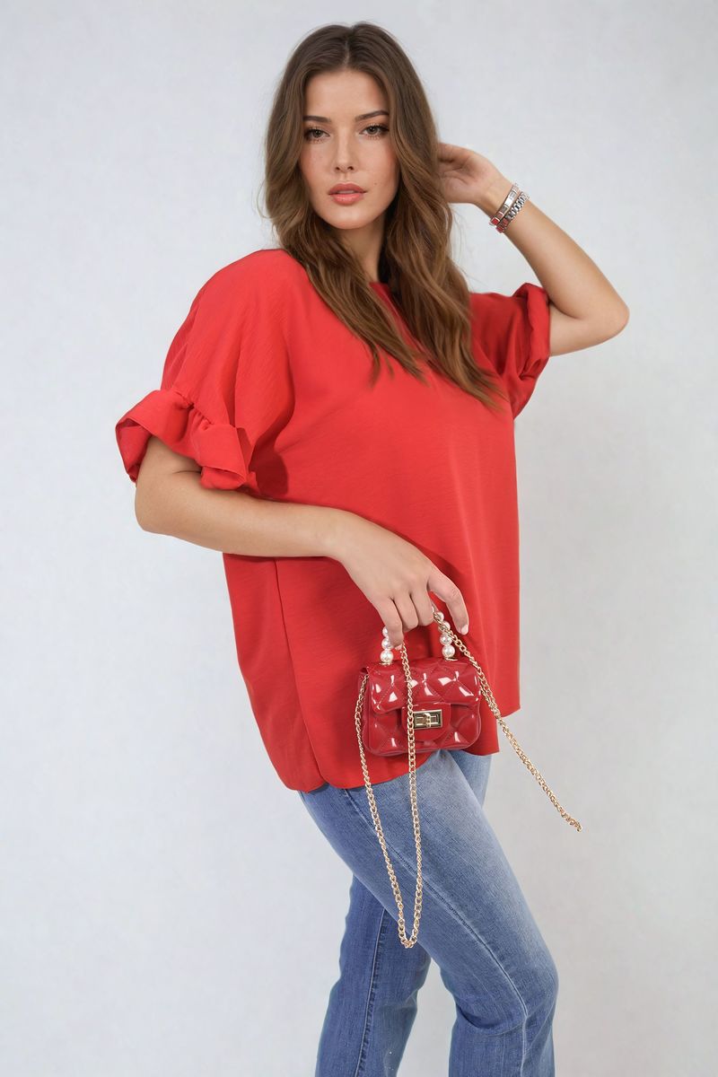 She Wears Glory™ Frill Sleeve Top