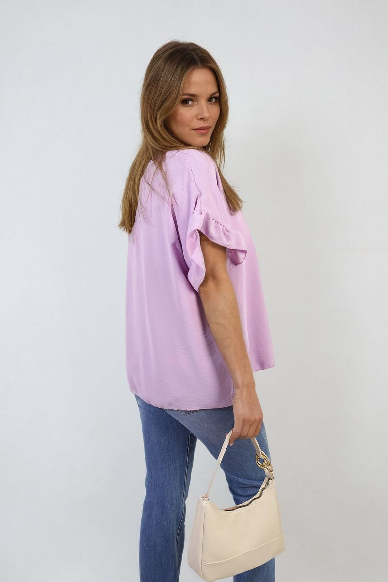 She Wears Glory™ Frill Sleeve Top