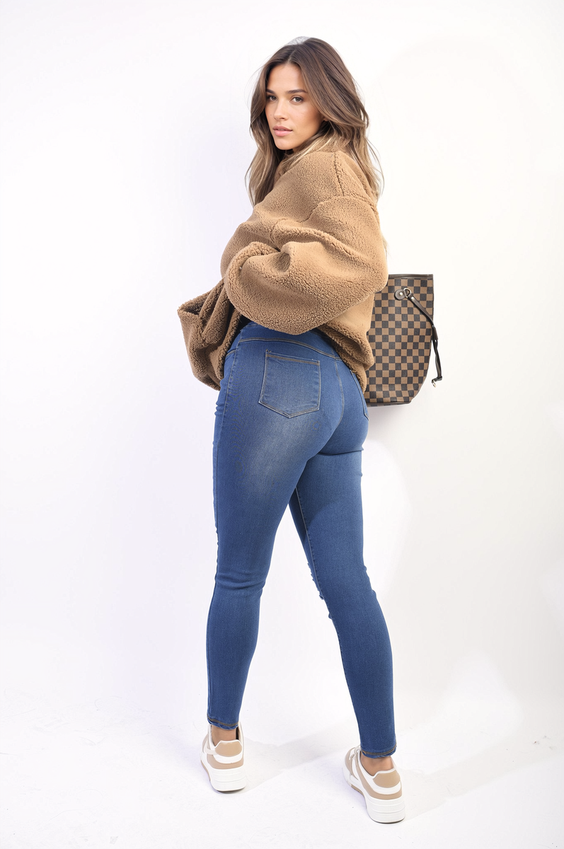 She Wears Glory™ High Waisted Ripped Skinny Jeggings