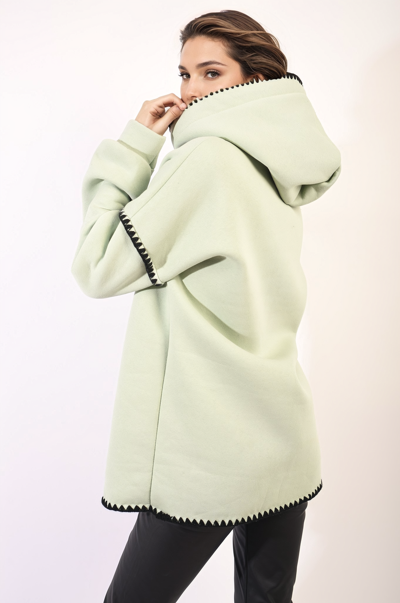 She Wears Glory™ Blanket Stich Knitted Hoodie