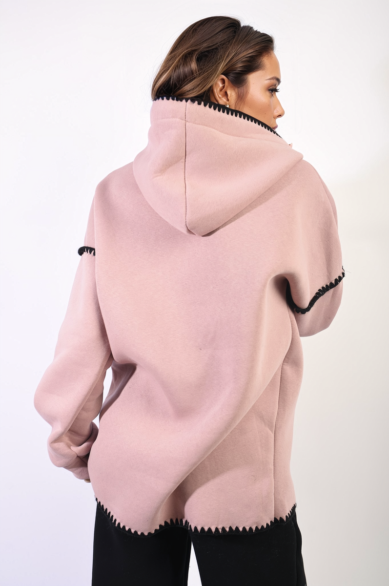 She Wears Glory™ Blanket Stich Knitted Hoodie