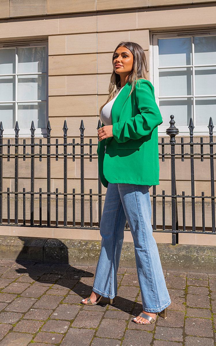 She Wears Glory™ Ruched Sleeve Casual Blazer with Side Pockets