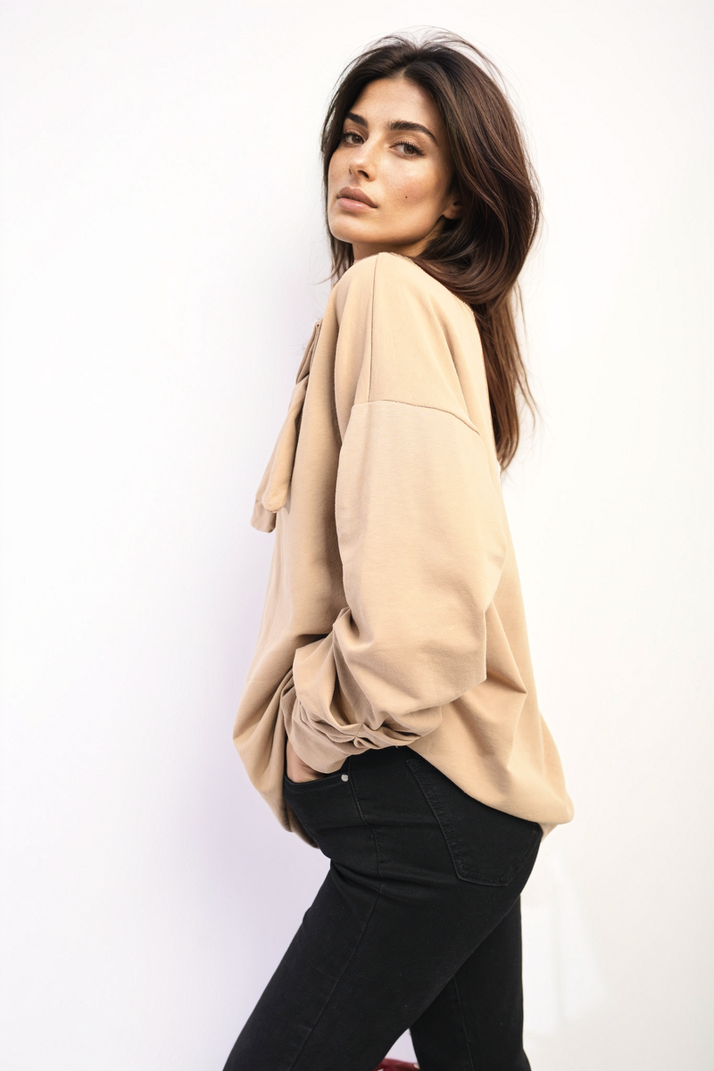 She Wears Glory™ Long Sleeve Bow Detail Jumper