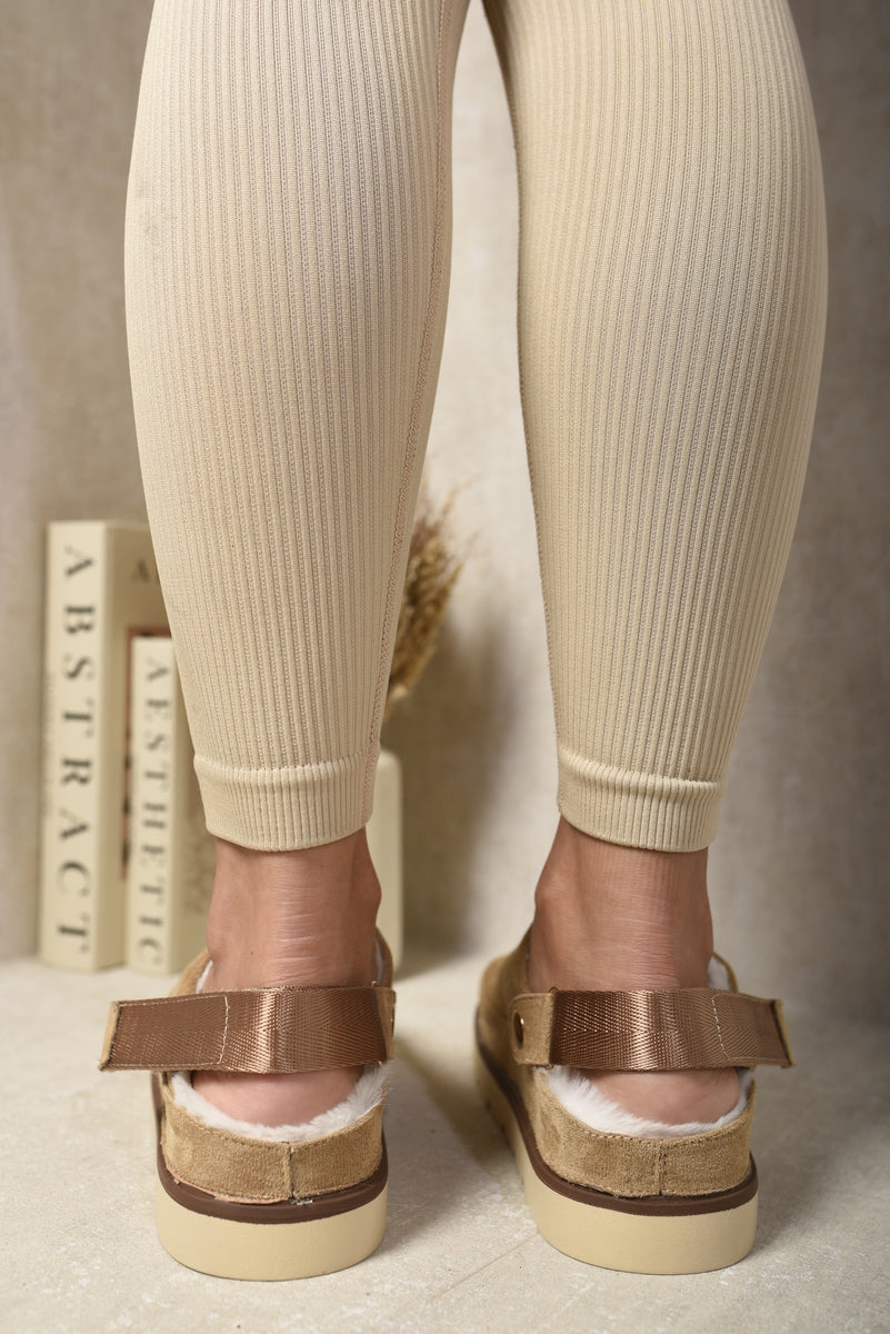 She Wears Glory™ Faux Fur Slingback Closed Toe Clogs