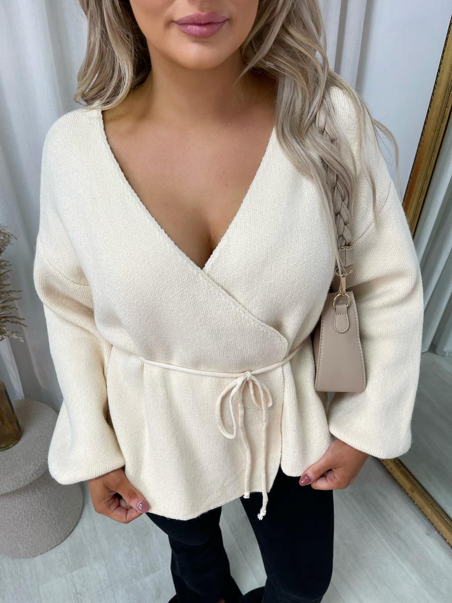 Wrap Tie Belt Knitted Cardigan - She Wears Glory Beverly Hills